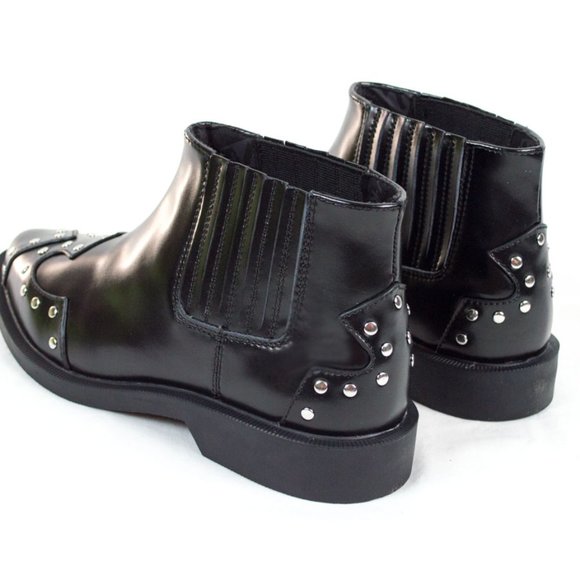 TUK Black Studded Jam Bootie Shoe - Picture 6 of 12
